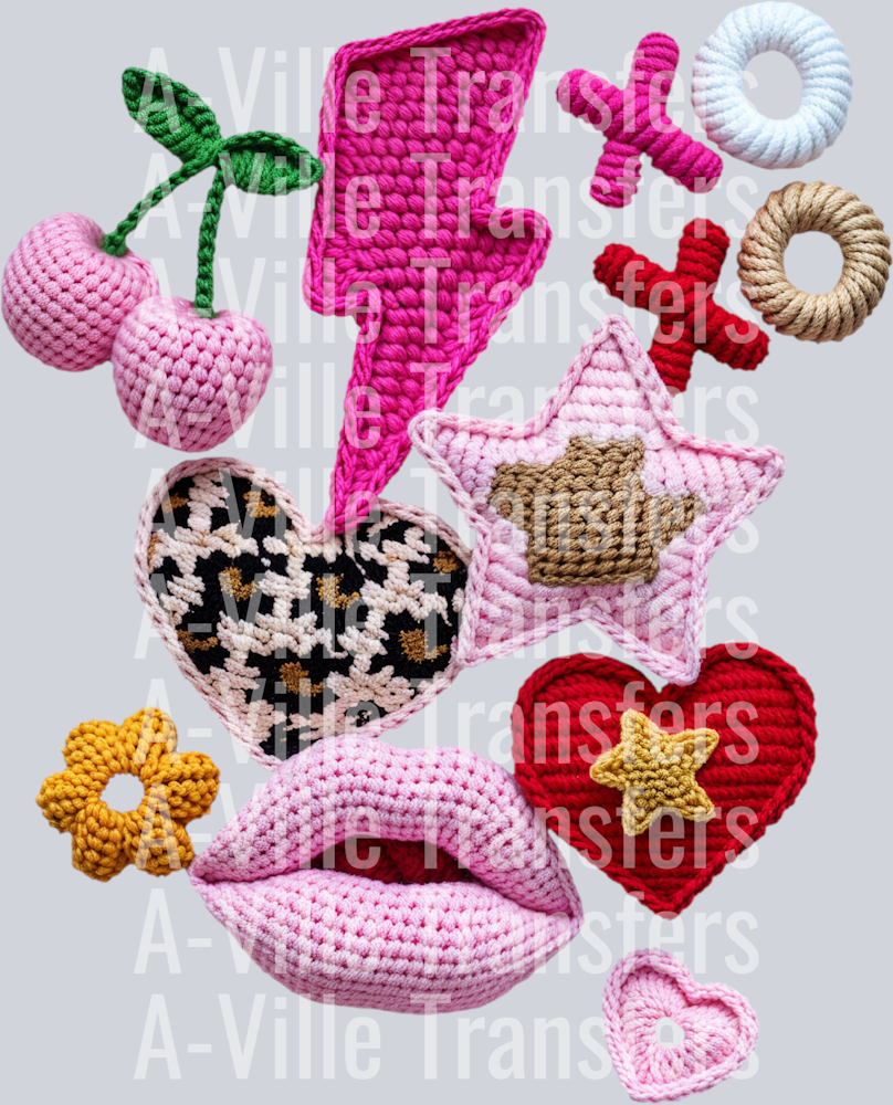 Knit Collage V-Day