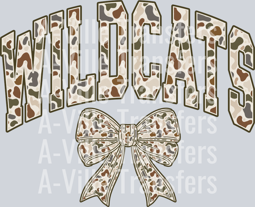 Camo Bow Wildcats