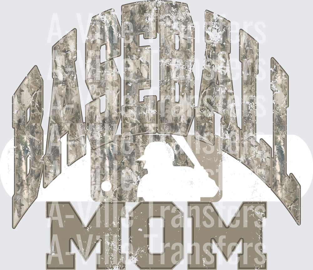 BASEBALL MOM CAMO With White