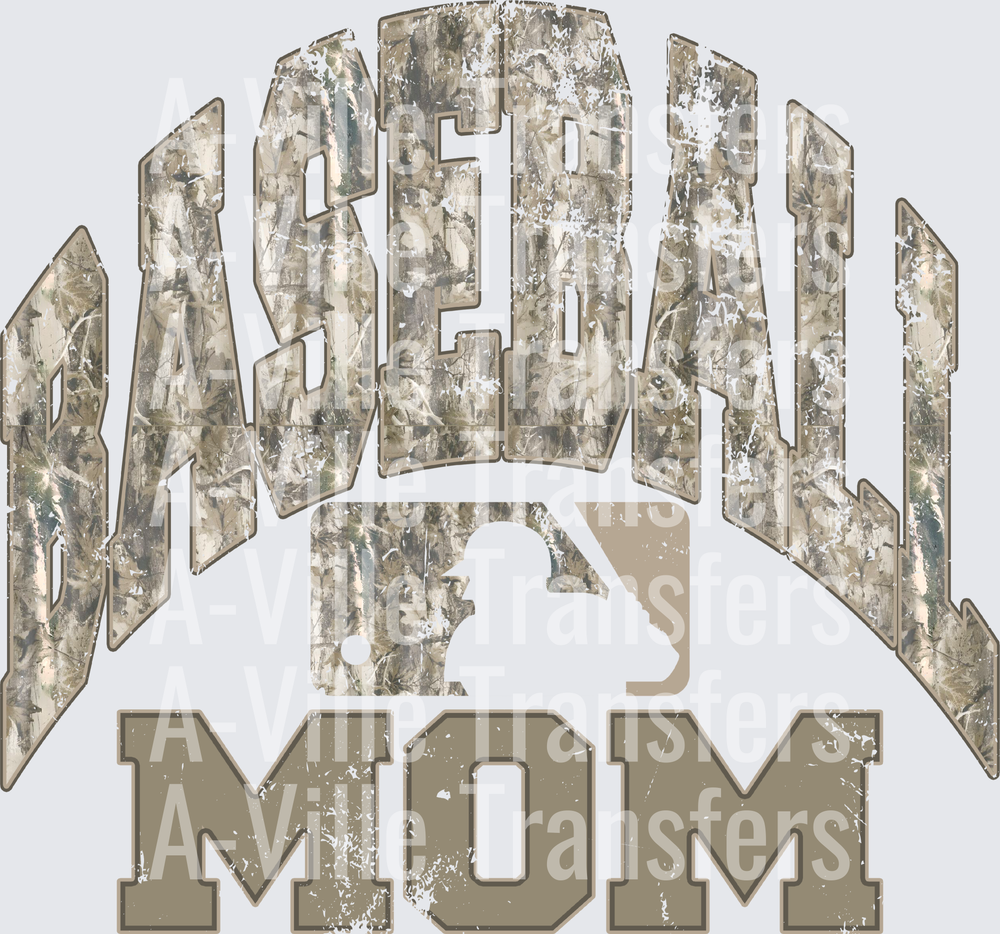 BASEBALL MOM CAMO transparent