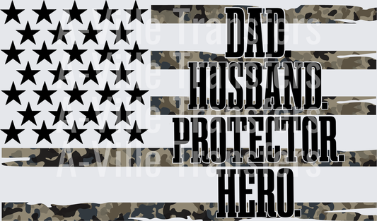 Dad Husband Protector Flag