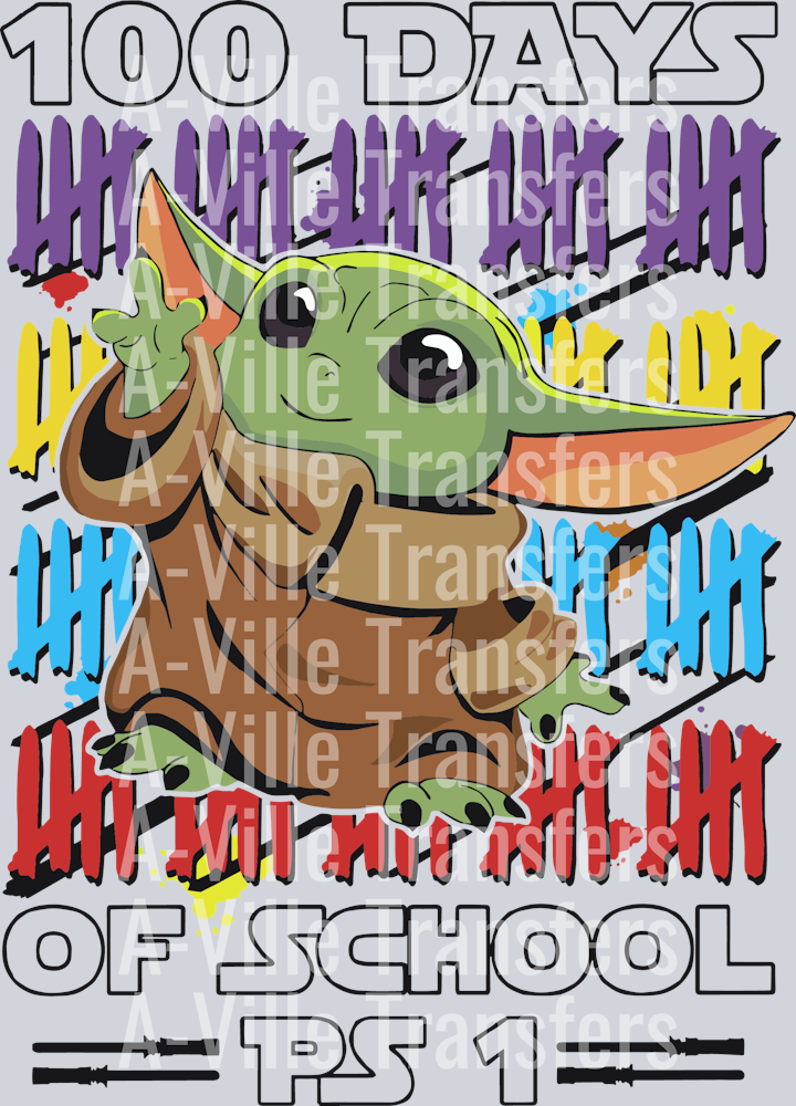 Retro Baby Yoda 100 Days