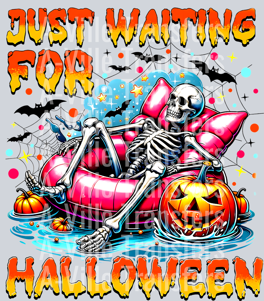 Just Waiting for Halloween Skeleton