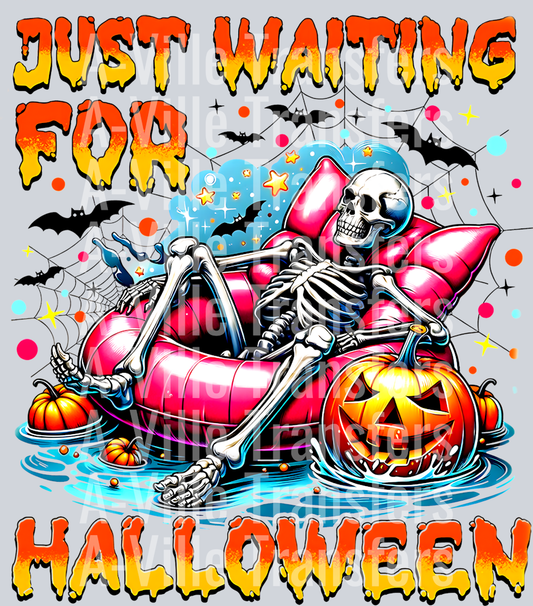 Just Waiting for Halloween Skeleton