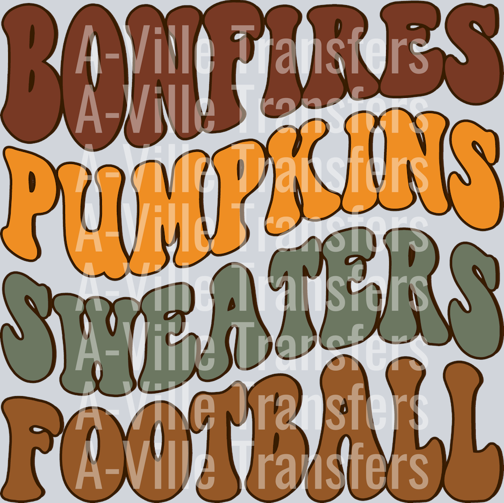 BONFIRES PUMPKINS SWEATERS FOOTBALL