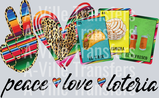 Peace Love Loteria