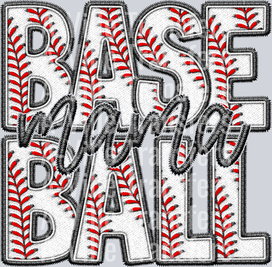 Faux Baseball Mama