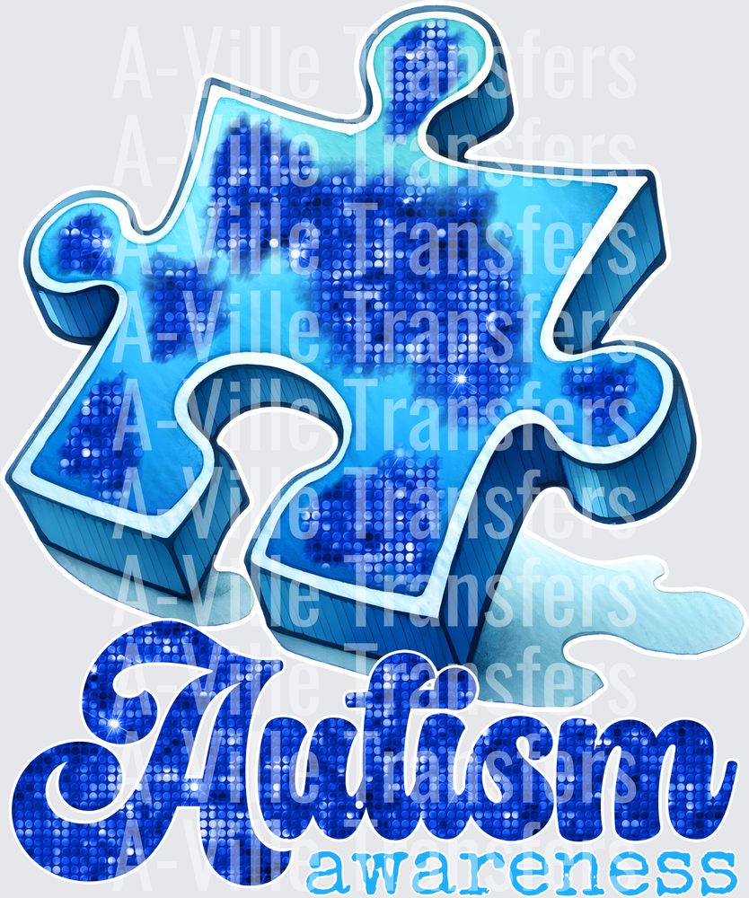 Autism awareness glitter