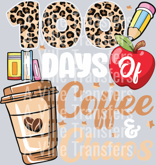 Retro 100 Days of Coffee And Chaos