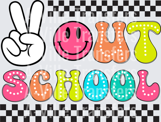 Peace Sign Smiley Face 100 Days of School Celebration Design