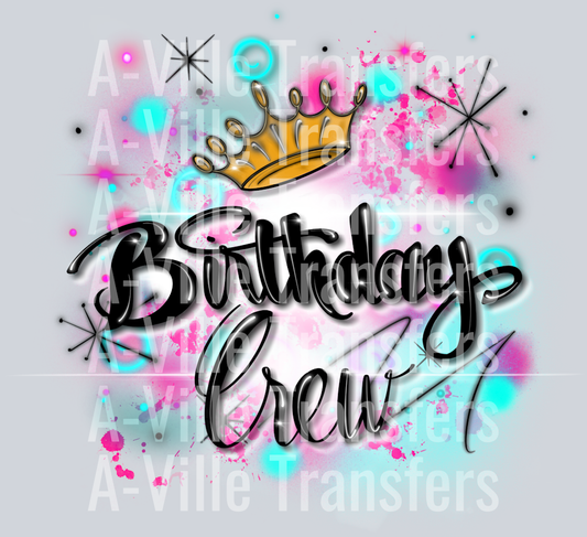Birthday Crew blue