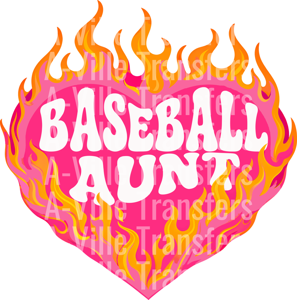 Baseball Aunt Flames