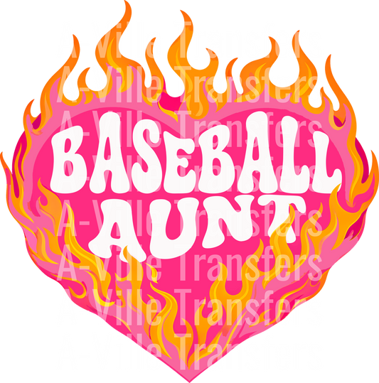 Baseball Aunt Flames