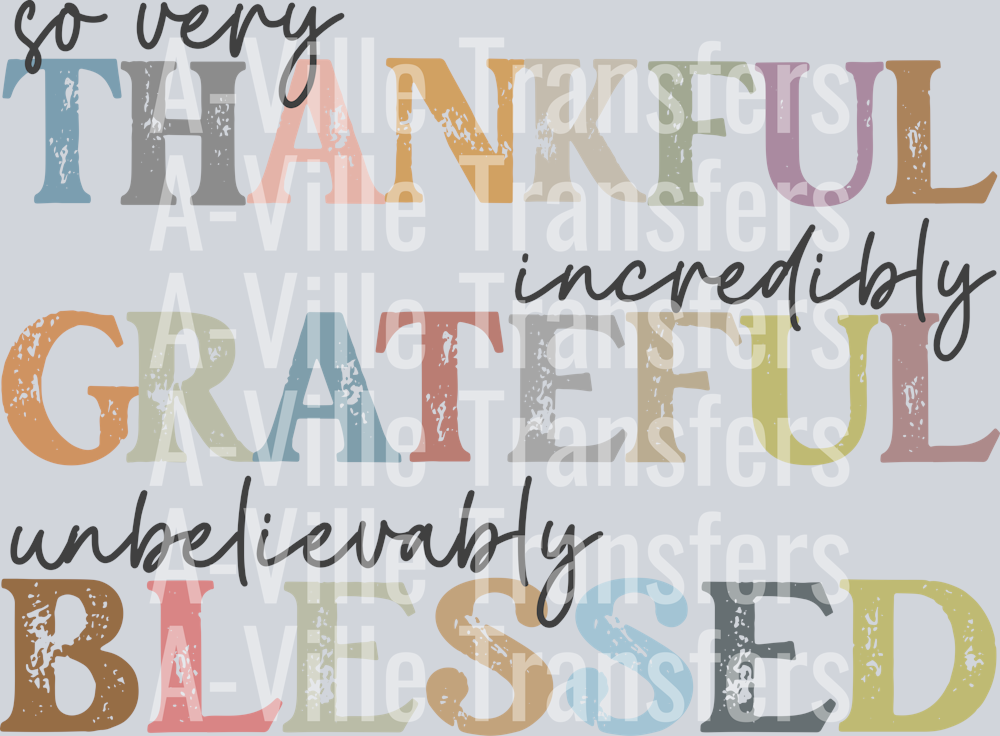 Blessed Thankful Grateful