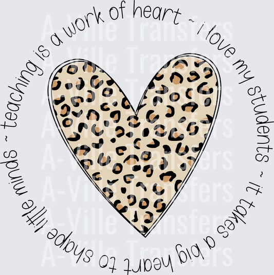 Teacher Leopard Heart