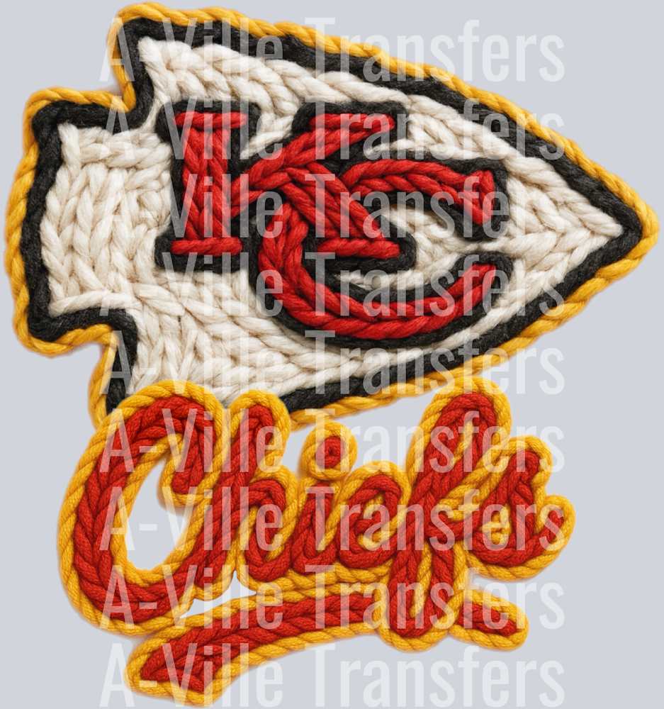 Kansas City Chiefs Faux Crochet