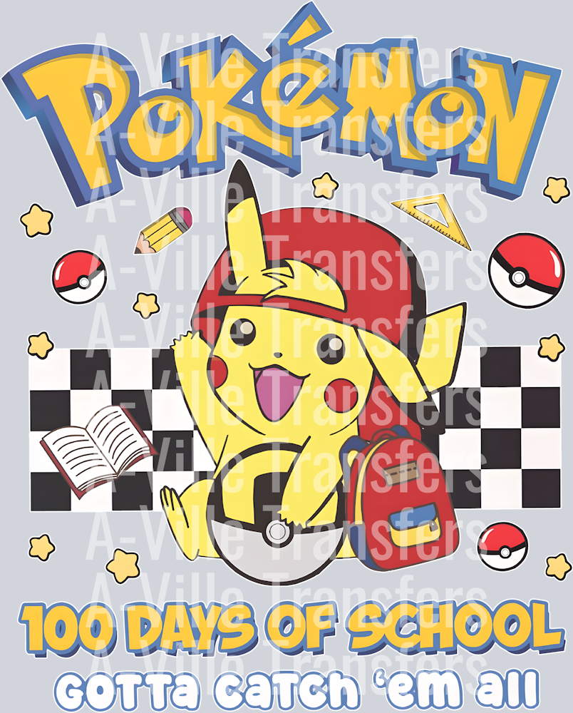 100 Days Of School Pikachu