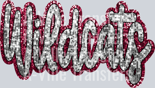 Faux Sequin Wildcats